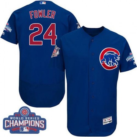 Cubs #24 Dexter Fowler Blue Flexbase Authentic Collection 2016 World Series Champions Stitched MLB Jersey