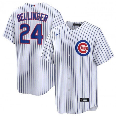 Men's Chicago Cubs #24 Cody Bellinger White Cool Base Stitched Baseball Jersey