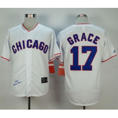 Mitchell And Ness 1988 Cubs #17 Mark Grace White Stitched MLB Jersey