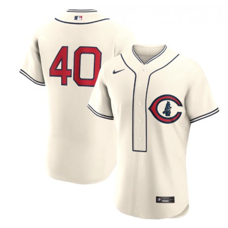 Men's Chicago Cubs #40 Willson Contreras 2022 Cream Field of Dreams Stitched Baseball Jersey
