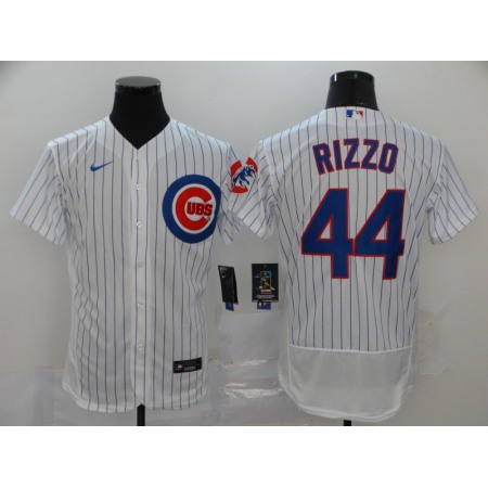 Men's Chicago Cubs #44 Anthony Rizzo White Flex Base Stitched MLB Jersey