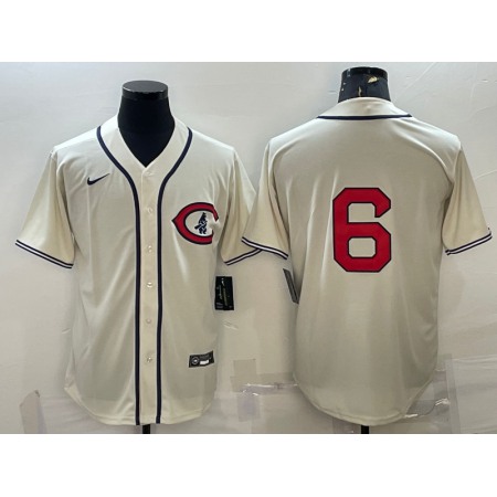 Men's Chicago Cubs #6 Zach McKinstry 2022 Cream Field of Dreams Cool Base Stitched Baseball Jersey