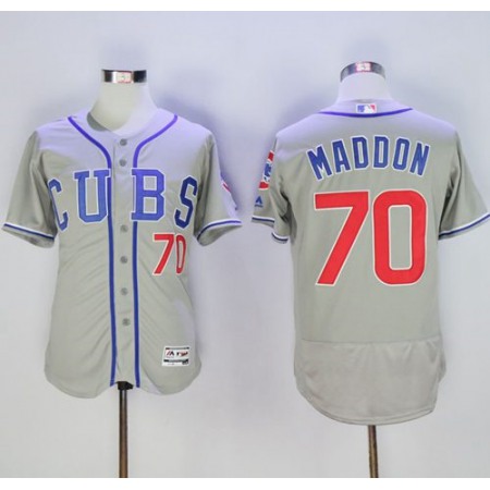 Cubs #70 Joe Maddon Grey Flexbase Authentic Collection Alternate Road Stitched MLB Jersey