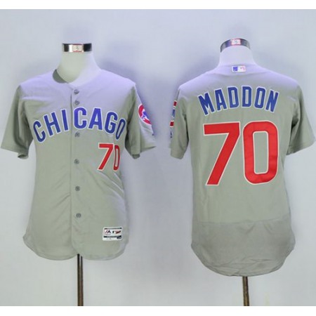 Cubs #70 Joe Maddon Grey Flexbase Authentic Collection Road Stitched MLB Jersey