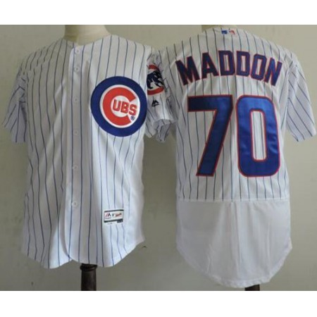 Cubs #70 Joe Maddon White Flexbase Authentic Collection Stitched MLB Jersey