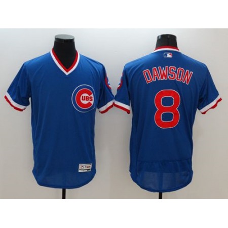 Cubs #8 Andre Dawson Blue Flexbase Authentic Collection Cooperstown Stitched MLB Jersey