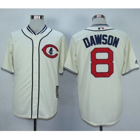 Cubs #8 Andre Dawson Cream 1929 Turn Back The Clock Stitched MLB Jersey