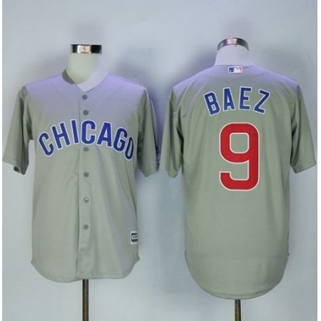 Cubs #9 Javier Baez Grey New Cool Base Stitched MLB Jersey