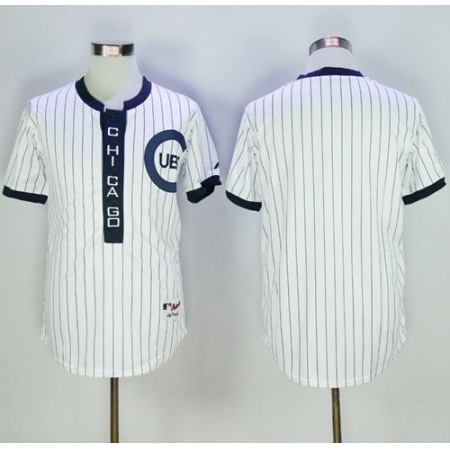 Cubs Blank White 1909 Turn Back The Clock Stitched MLB Jersey