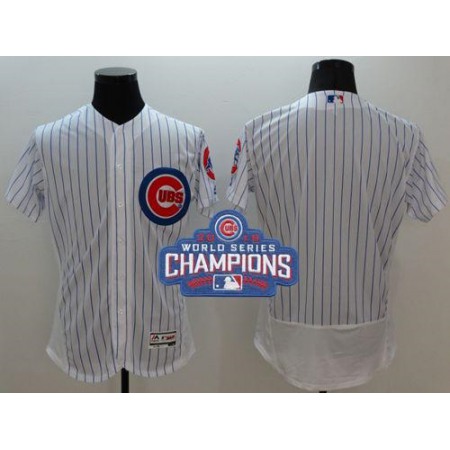 Cubs Blank White Flexbase Authentic Collection 2016 World Series Champions Stitched MLB Jersey