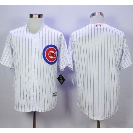 Cubs Blank White Strip New Cool Base Stitched MLB Jersey