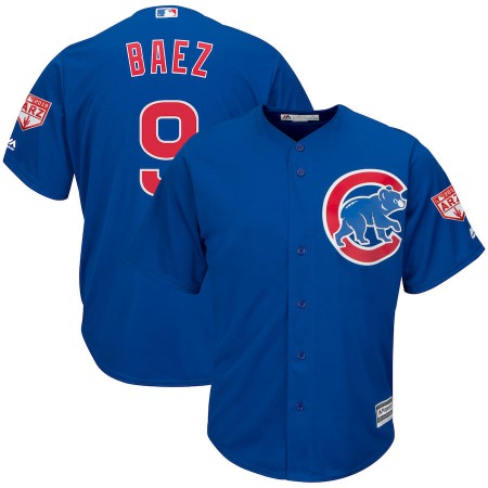 Men's Chicago Cubs #9 Javier Baez Royal 2019 Spring Training Cool Base Stitched MLB Jersey