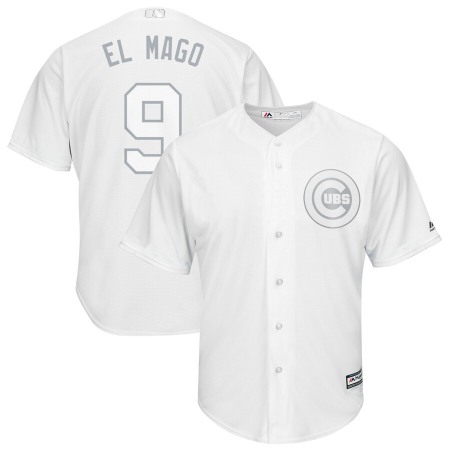Men's Chicago Cubs #9 Javier Baez "El Mago" Majestic White 2019 Players' Weekend Replica Player Stitched MLB Jersey