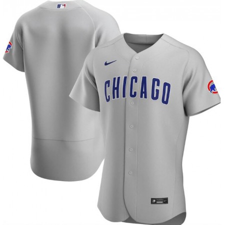 Men's Chicago Cubs Blank Grey Flex Base Stitched Jersey