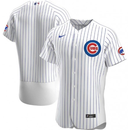 Men's Chicago Cubs Blank White Flex Base Stitched Jersey