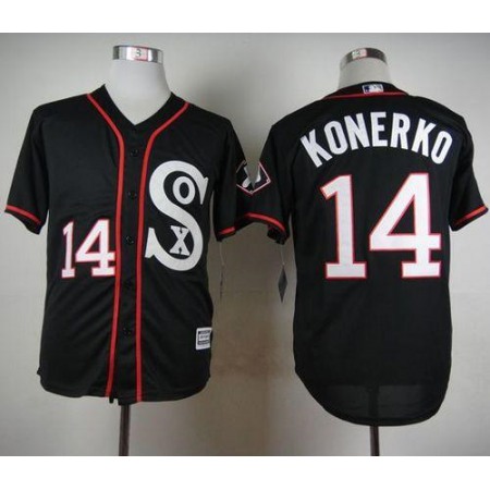 White Sox #14 Paul Konerko Black New Cool Base Stitched MLB Jersey