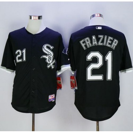 White Sox #21 Todd Frazier Black Cool Base Stitched MLB Jersey