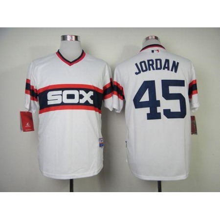 White Sox #45 Michael Jordan White Alternate Home Cool Base Stitched MLB Jersey