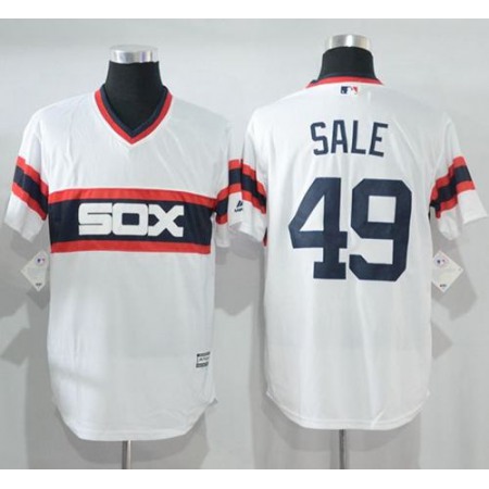 White Sox #49 Chris Sale White New Cool Base Alternate Home Stitched MLB Jersey