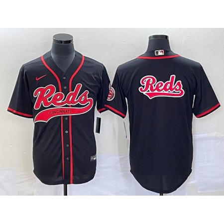 Men's Cincinnati Reds With Logo in Back Cool Base Stitched Baseball Jersey