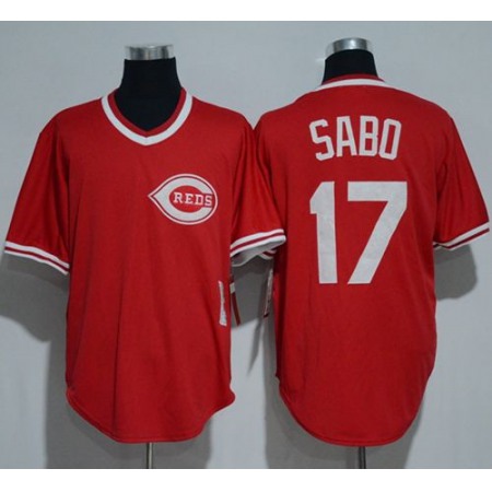 Mitchell And Ness 1990 Reds #17 Chris Sabo Red Throwback Stitched MLB Jersey