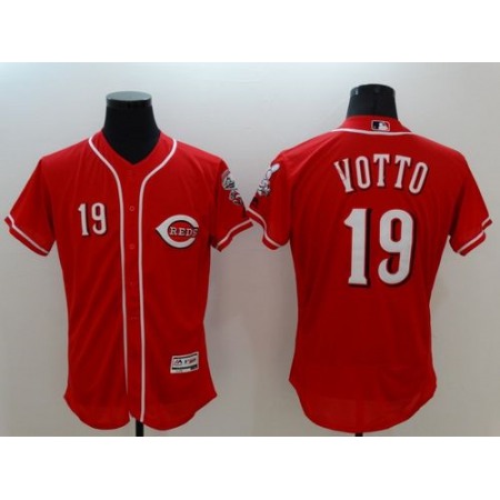Reds #19 Joey Votto Red Flexbase Authentic Collection Stitched MLB Jersey