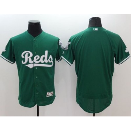 Reds Blank Green Celtic Flexbase Authentic Collection Stitched MLB Jersey
