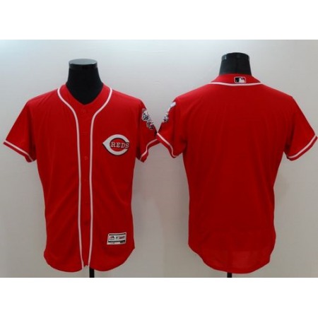 Reds Blank Red Flexbase Authentic Collection Stitched MLB Jersey