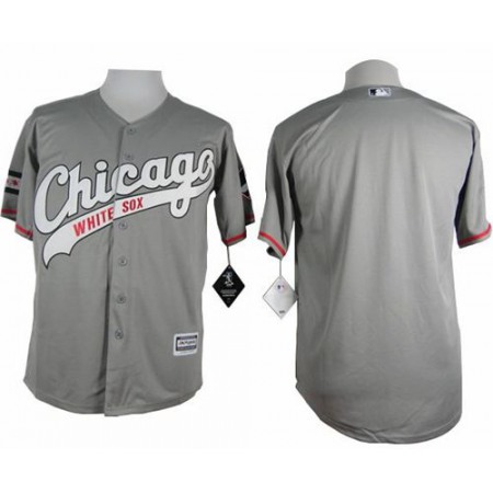 White Sox Blank Grey New Cool Base Stitched MLB Jersey