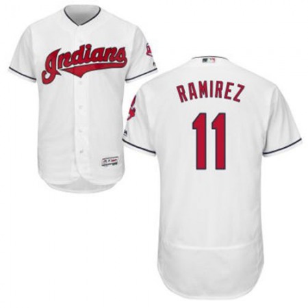 indians #11 Jose Ramirez White Flexbase Authentic Collection Stitched MLB Jersey