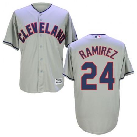 indians #24 Manny Ramirez Grey New Cool Base Stitched MLB Jersey