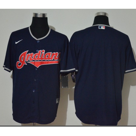 Men's Cleveland indians Navy Cool Base Stitched Jersey