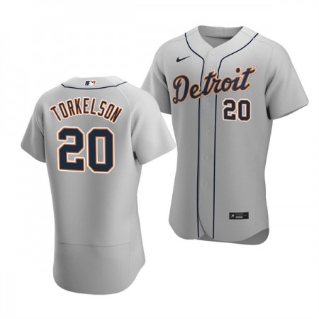 Men's Detroit Tigers #20 Spencer Torkelson Gray Flex Base Stitched Jersey