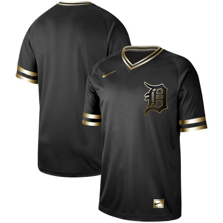 Men's Detroit TigersNavy Black Gold Stitched MLB Jersey