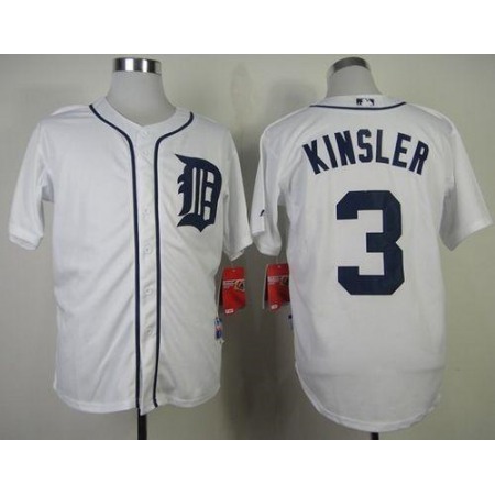 Tigers #3 ian Kinsler White Cool Base Stitched MLB Jersey