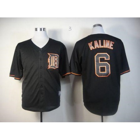 Tigers #6 Al Kaline Black Fashion Stitched MLB Jersey