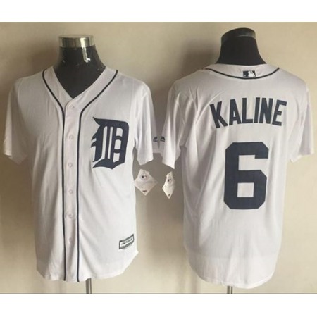 Tigers #6 Al Kaline White New Cool Base Stitched MLB Jersey