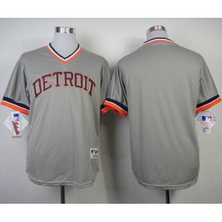 Tigers Blank Grey 1984 Turn Back The Clock Stitched MLB Jersey