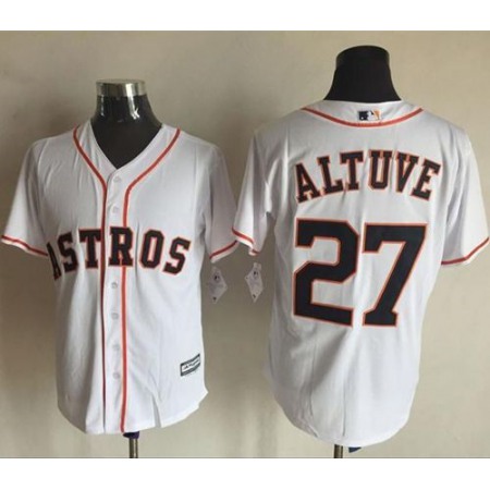 Astros #27 Jose Altuve White New Cool Base Stitched MLB Jersey