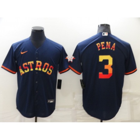 Men's Houston Astros #3 Jeremy Pena 2022 Navy Cool Base Stitched Jersey