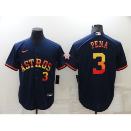 Men's Houston Astros #3 Jeremy Pena 2022 Navy Cool Base Stitched Jersey