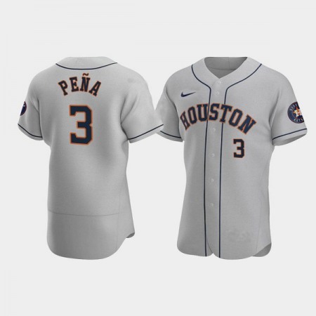 Men's Houston Astros #3 Jeremy Pena Gray Flex Base Stitched Jersey