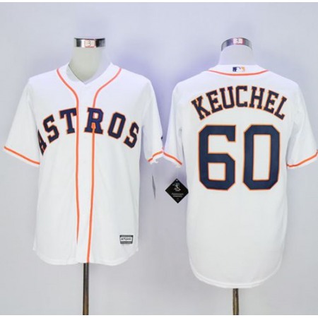 Astros #60 Dallas Keuchel New White Cool Base Stitched MLB Jersey