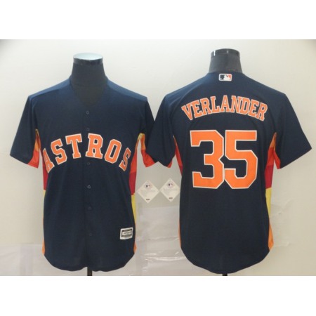 Men's Houston Astros #35 Justin Verlander Navy Cool Base Stitched MLB Jersey