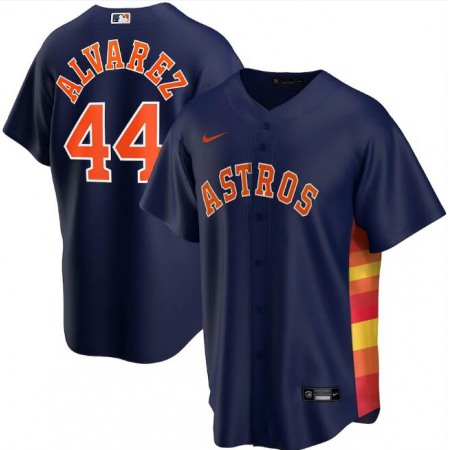 Men's Houston Astros #44 Yordan Alvarez Navy Cool Base Stitched Jersey