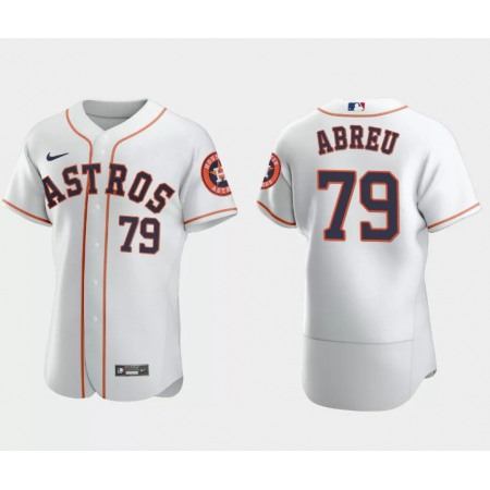 Men's Houston Astros #79 Jose Abreu White Flex Base Stitched Jersey