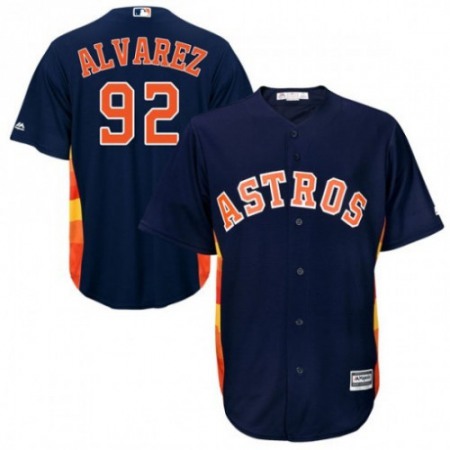 Men's Houston Astros #92 Yordan Alvarez Navy Cool Base Stitched MLB Jersey