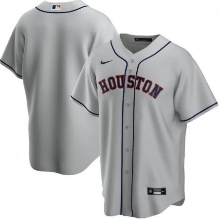 Men's Houston Astros Blank Grey Cool Base Stitched Jersey