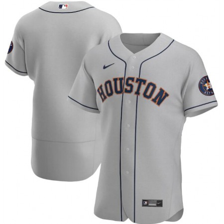Men's Houston Astros Blank Grey Flex Base Stitched Jersey