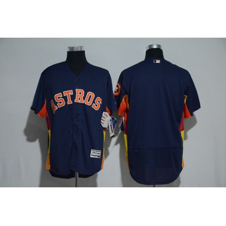 Men's Houston Astros Majestic Alternate Navy Flex Base Authentic Collection Stitched MLB Jersey